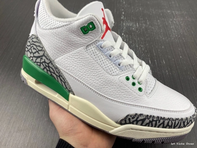 1st Kicks Shoes Jordan (W) Retro 3 CK9246-136 Lucky Green 0822